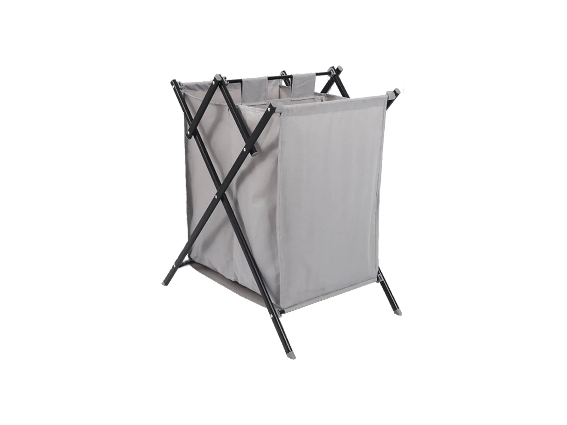 X-Frame Foldable Laundry Oxford Bag 2 Sections Laundry Hamper Washing Clothes Organizer Storage Bag Laundry Folding Basket