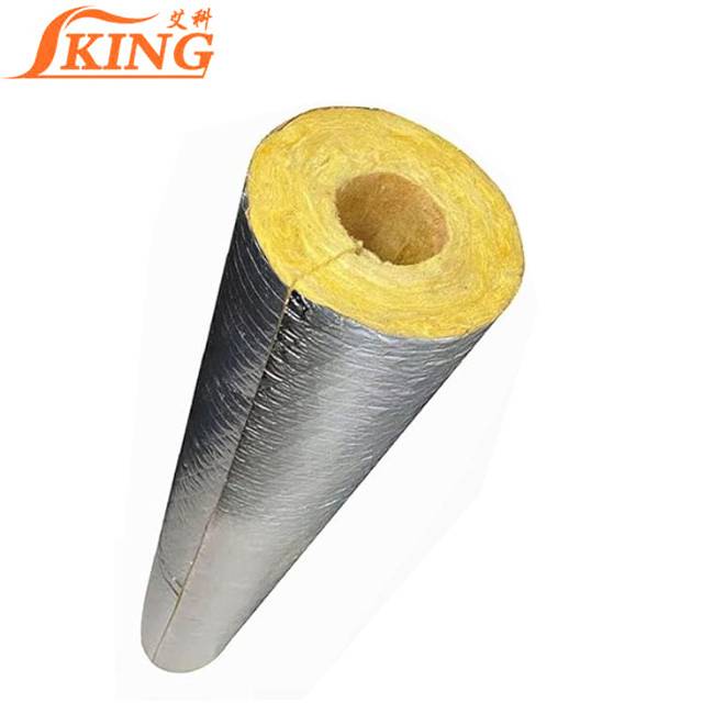 Isoking Industrial Pipe Cold and Heat Insulation Material Glass Wool Pipe Insulation