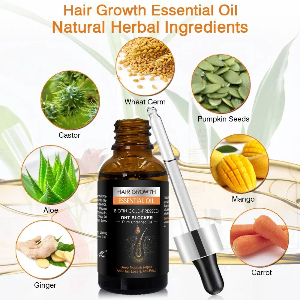OEM/ODM Wholesale Organic Ginger Hair Essential Oil Natural Herbal Leave-in Scalp Care