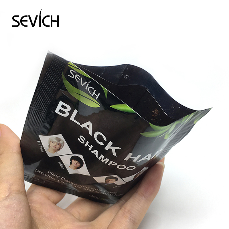 Herbal Hair Coloring Shampoo Conditioner Turn White Color to Black