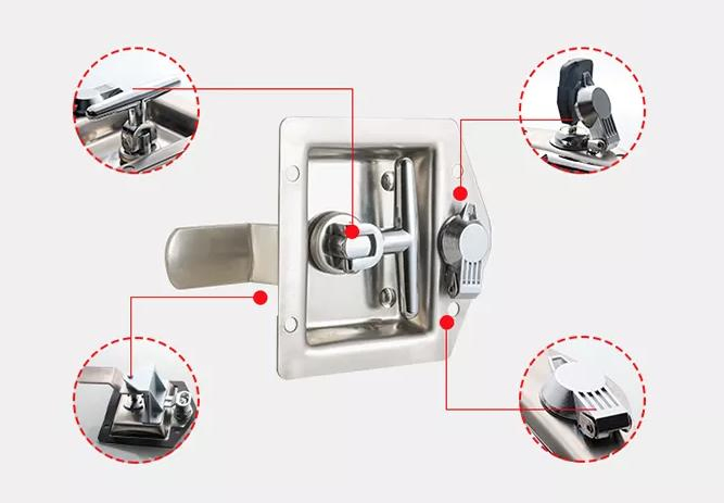 Stainless Steel Carriage Lock for Truck Tool Box T- Handle Lock