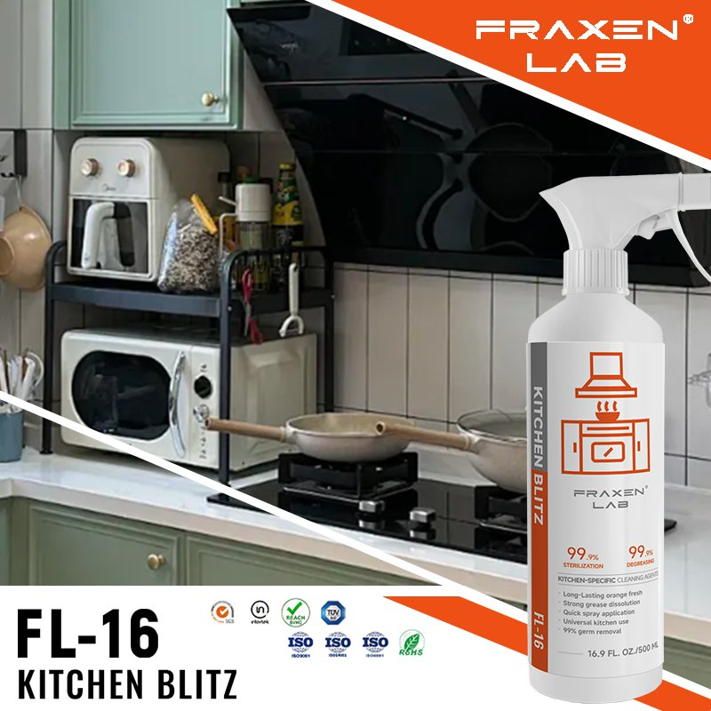 Fraxen Lab Kitchen Blitz Ultra-Powerful Grease Cleaner Spray 485g