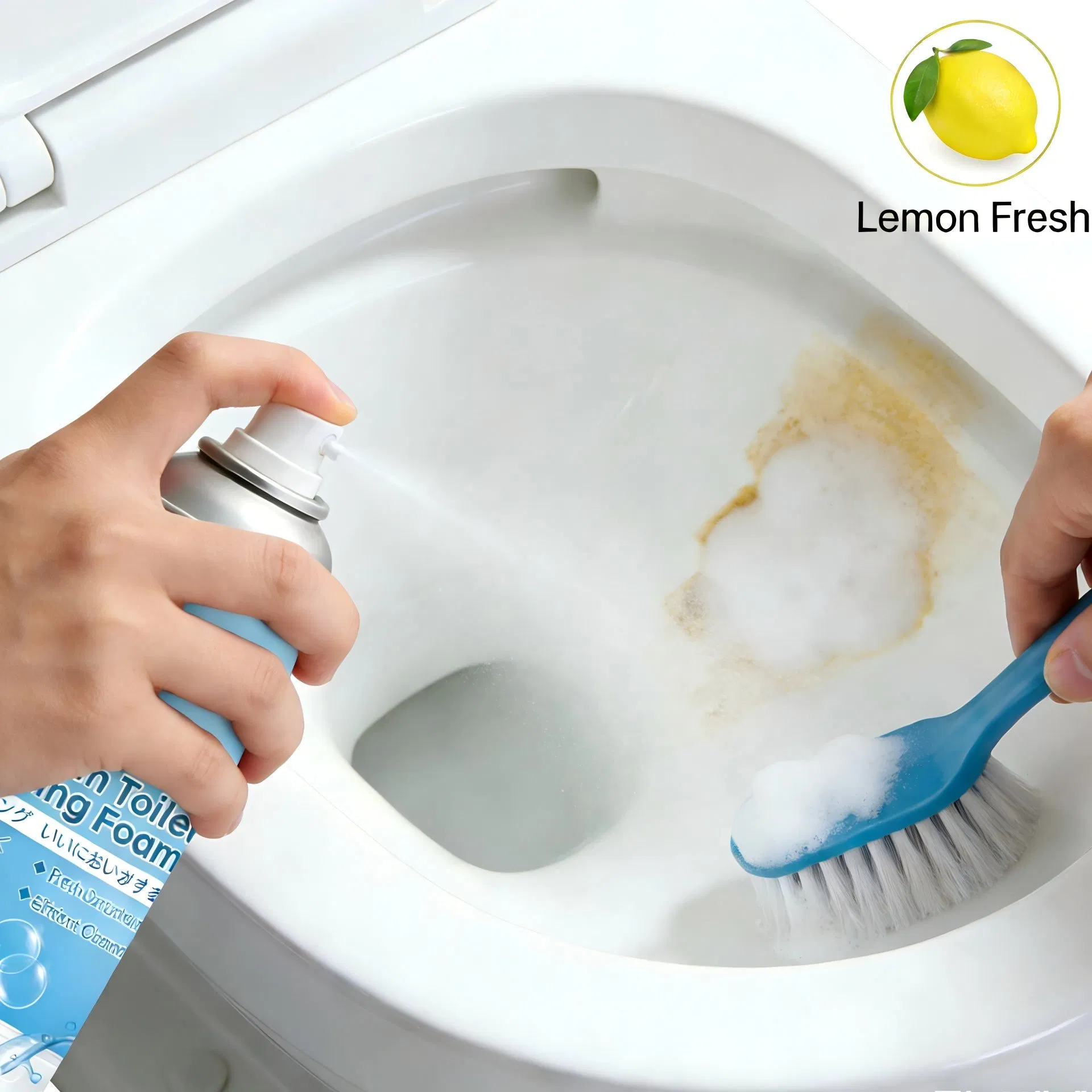 Household Toilet Foaming Cleaner - Stain & Scale Remover, Easy to Use