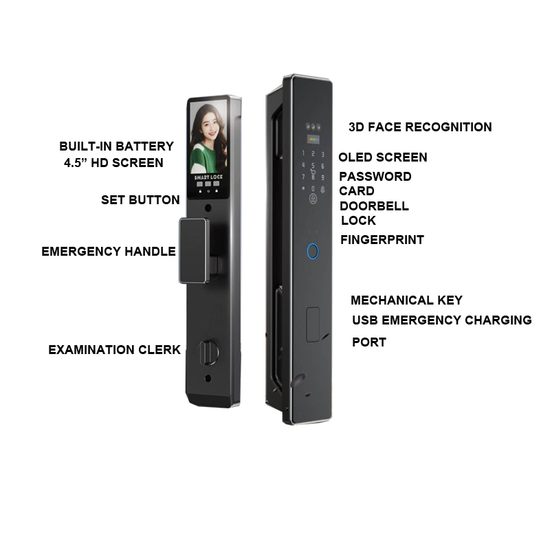 CNC Precision Carving 3D Face Recognition Smart Lock