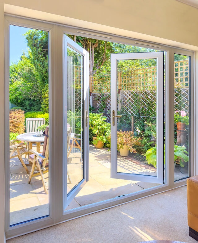 Exterior Conch UPVC Casement Door Weatherproof 20+ Years Service Life