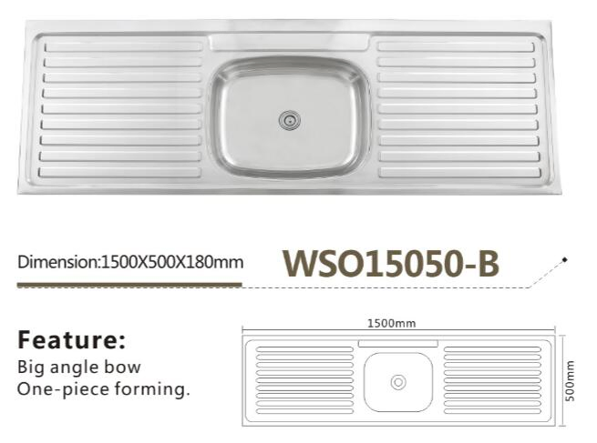 Раковина кухонная нержавеющая Africa WSO15050-B