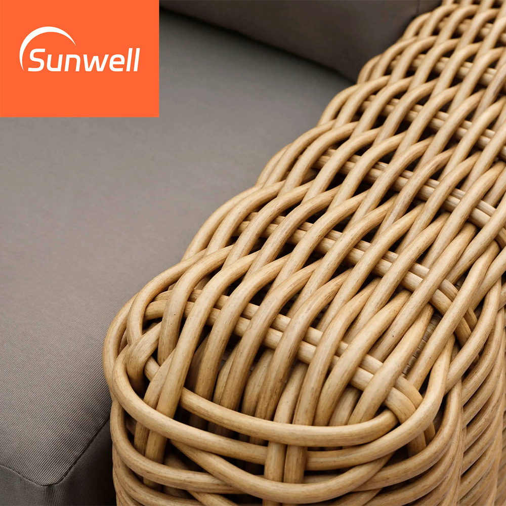 Диван садовый ротанг алюминий для патио балкона ресторана