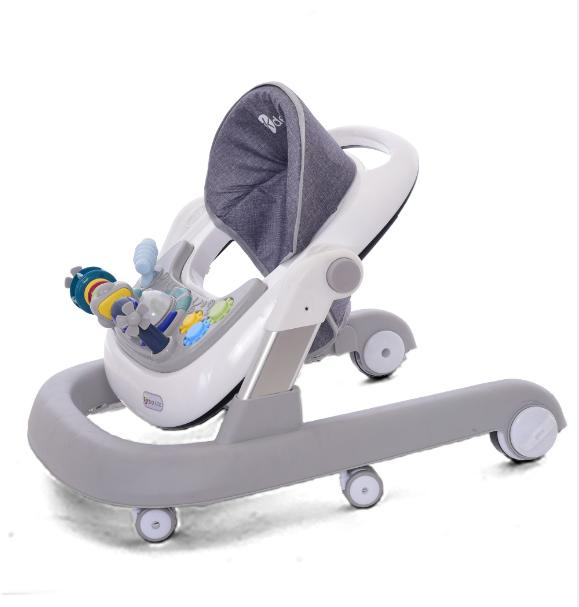 2024 Wholesale Cheap 4 in 1 Baby Products Toys/Sit-to-Stand Learning Walker/ Car Design Music Walking Kid Baby Walker with Locking Wheels and Seat