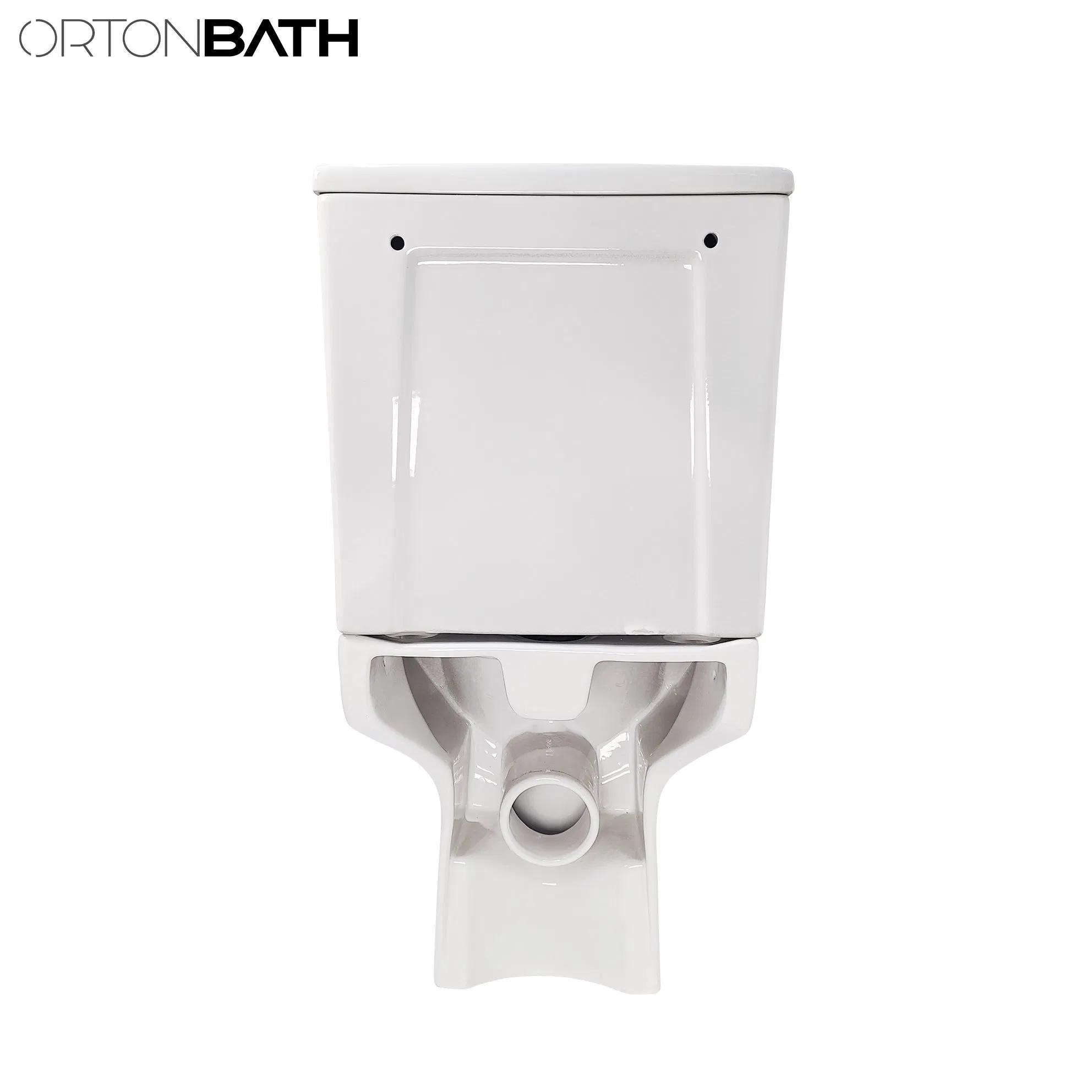 Ortonbath Rimless Sanitary Ware Dual Flush Ceramica Toilet, UF Soft Closing Seat, Water Closet Toilets for Bathrooms Comfort Height Ceramic Two Piece Toilet