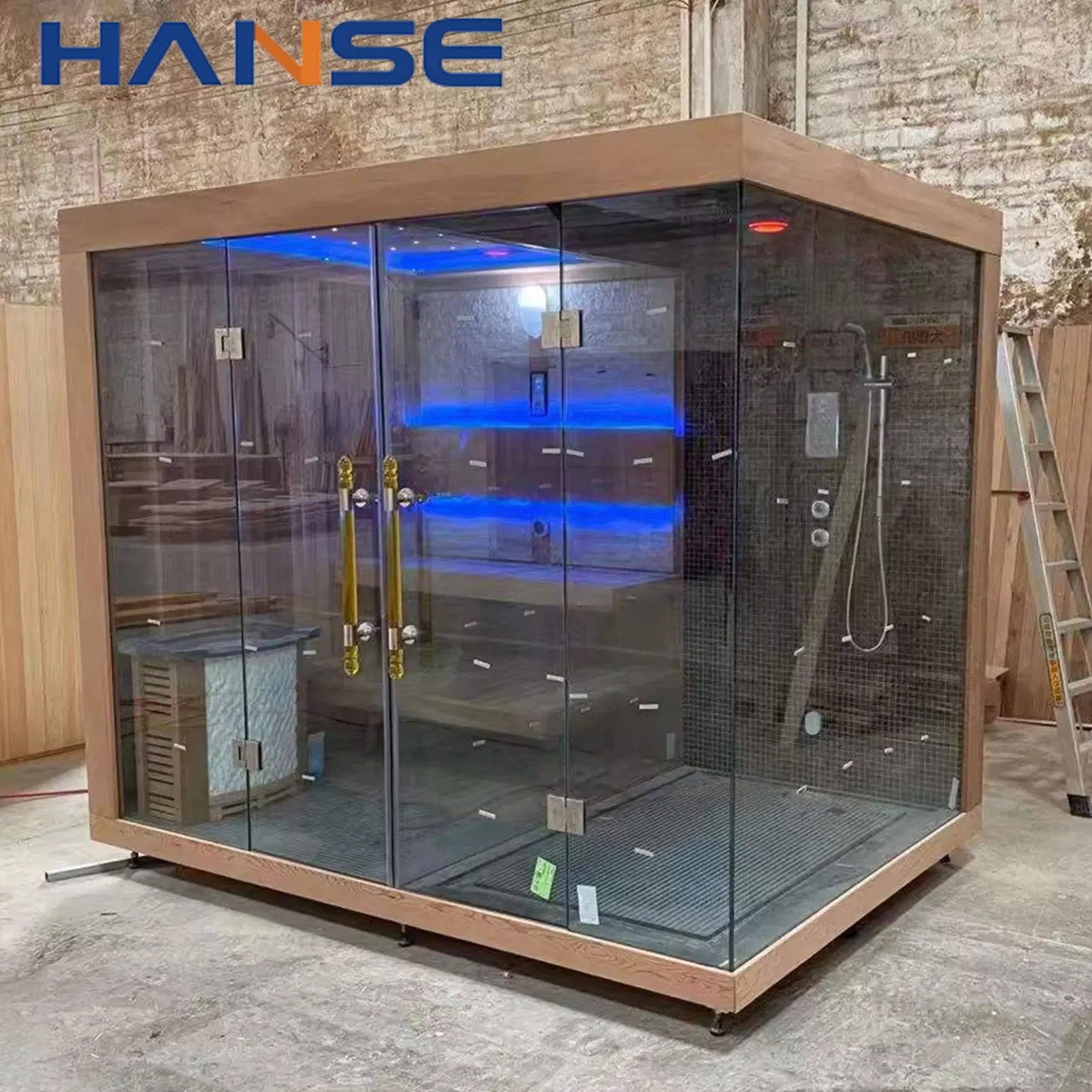 Hot Selling Home Steam Sauna Room 4 People Dry Wet Steam Shower Sauna Room Combination