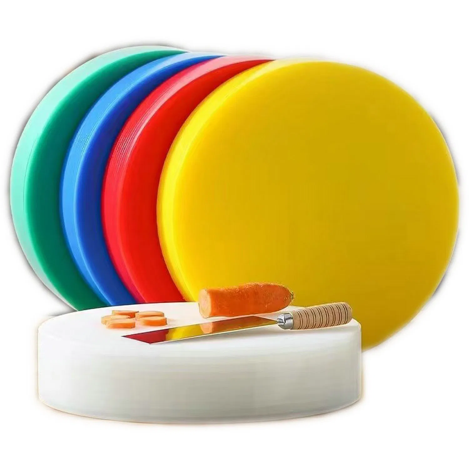 PE Chop Board with Different Color, Red, White, Blue Yellow Round Shape