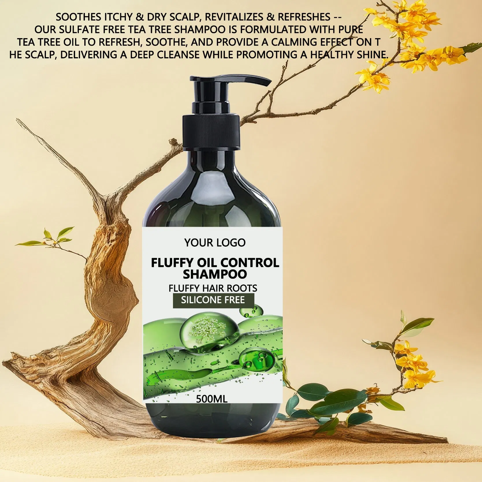 OEM ODM Wholesale Volumizing and Oil-Controlling Shampoo That Leaves Hair Roots Voluminous and Silicone-Free