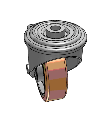 Yikong Tr 100mm Polyurethane Trolley Industry Caster Wheel 200kg Capacity for Agv AMR