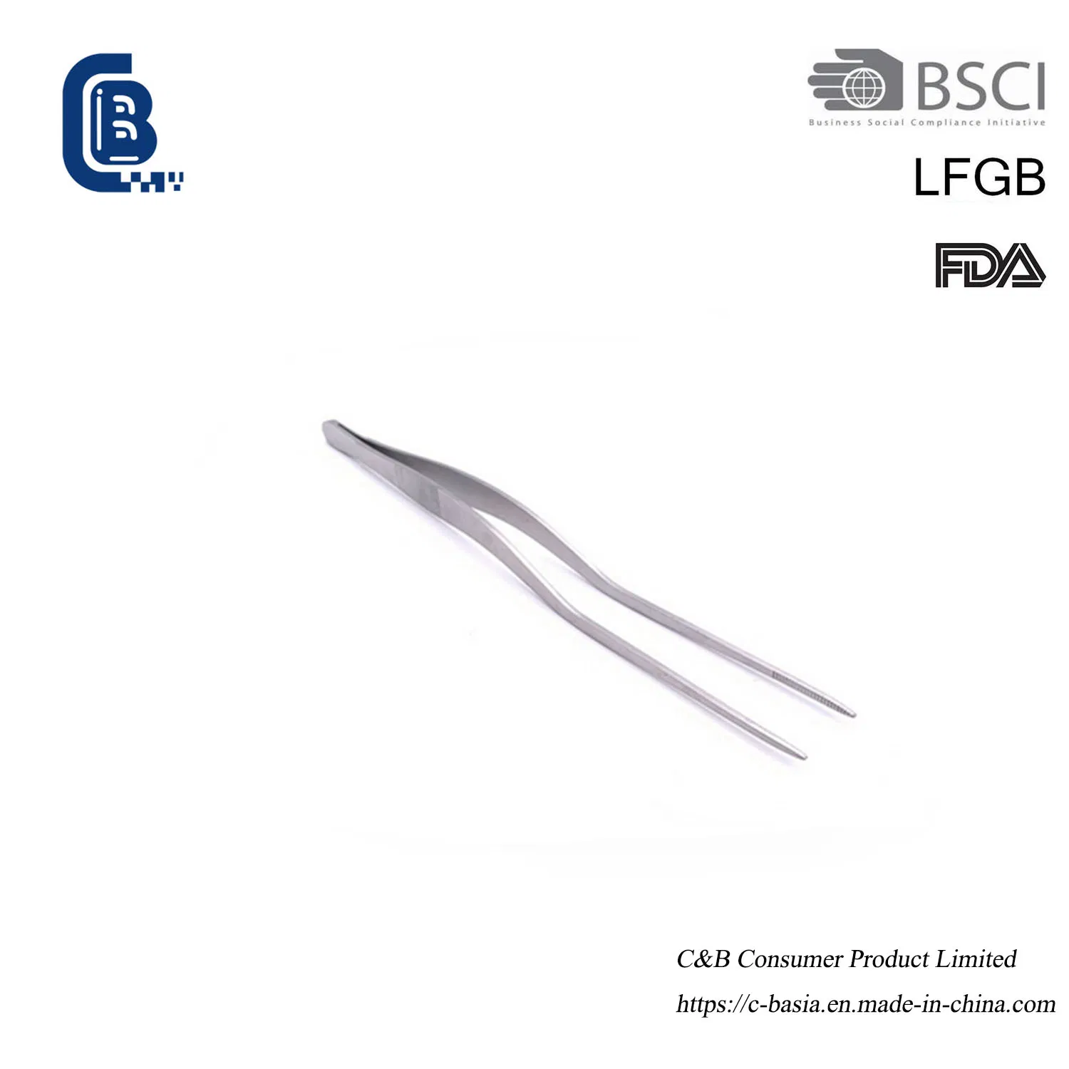 30cm Gold-Plated Chef Tweezers: Long Stainless Steel Tongs for BBQ, Tea Set