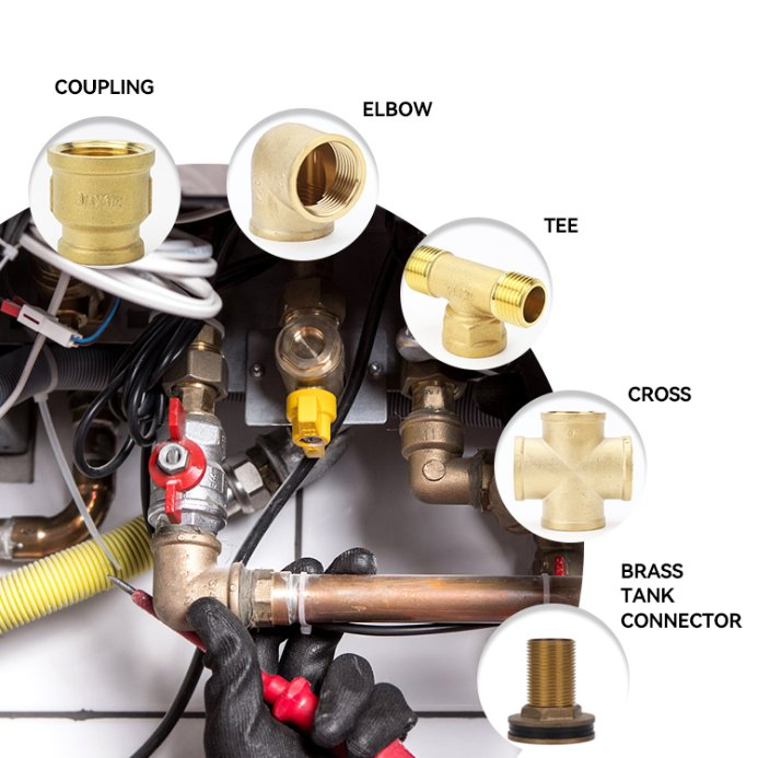 Ifan Forged Brass Pipe Fittings End Cap Brass Fittings Plumbing