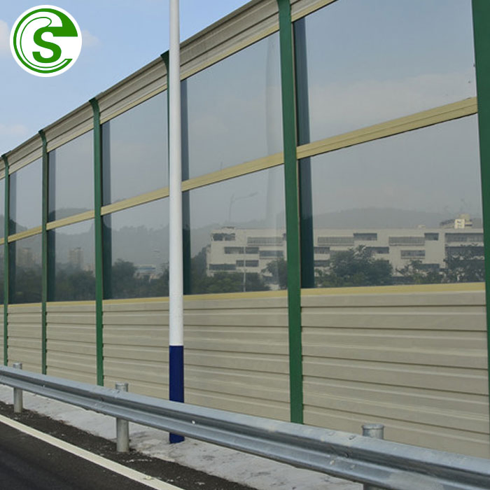 High Quality PC Acoustical Board Galvanized Steel Sound Isolation Highway Noise Barrier