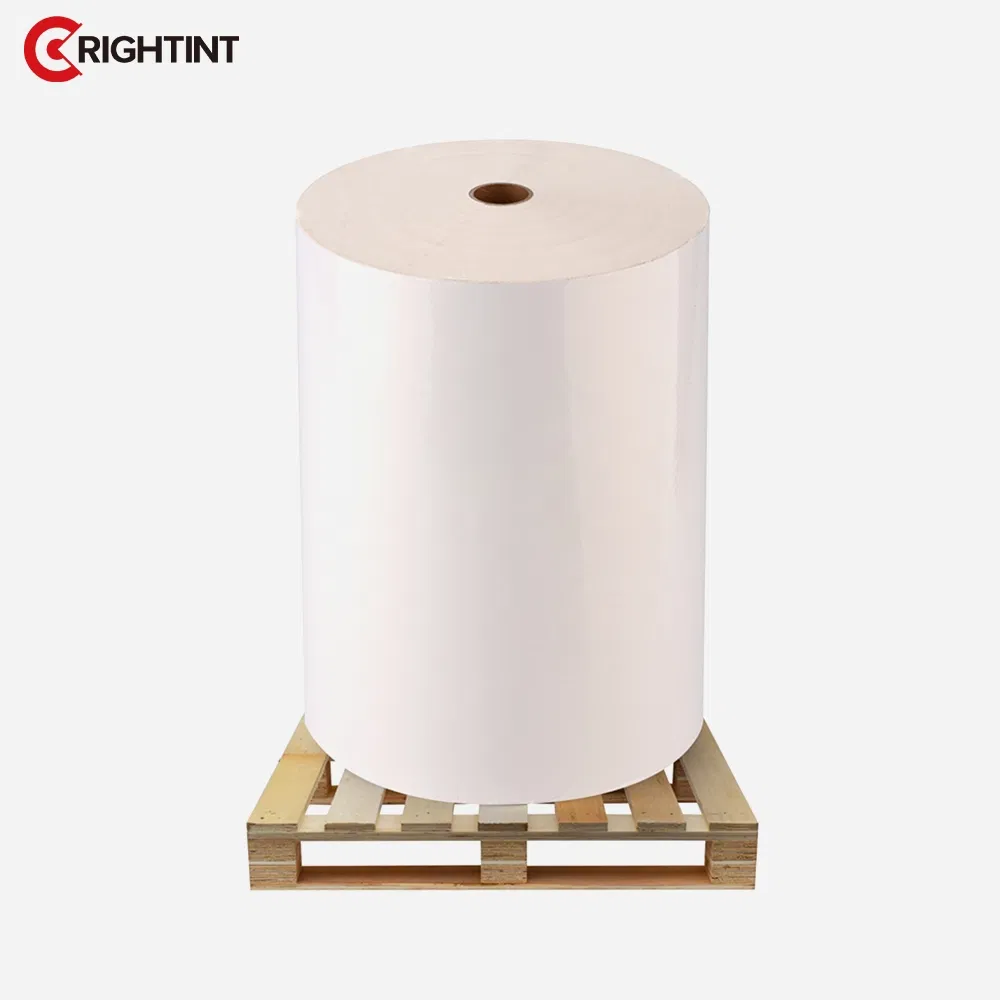 Removable Repositionable flexo printing label material rollo jumbo de papel