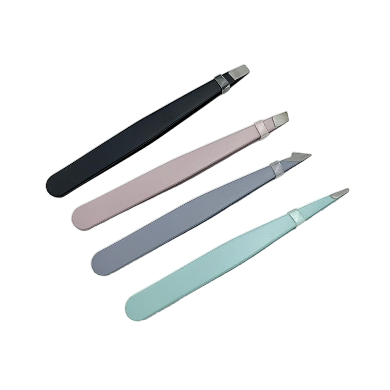 Stainless Steel Eyebrow Tweezers Private Label Eyelash Extension Tweezers Pointed Eyebrow Tweezer