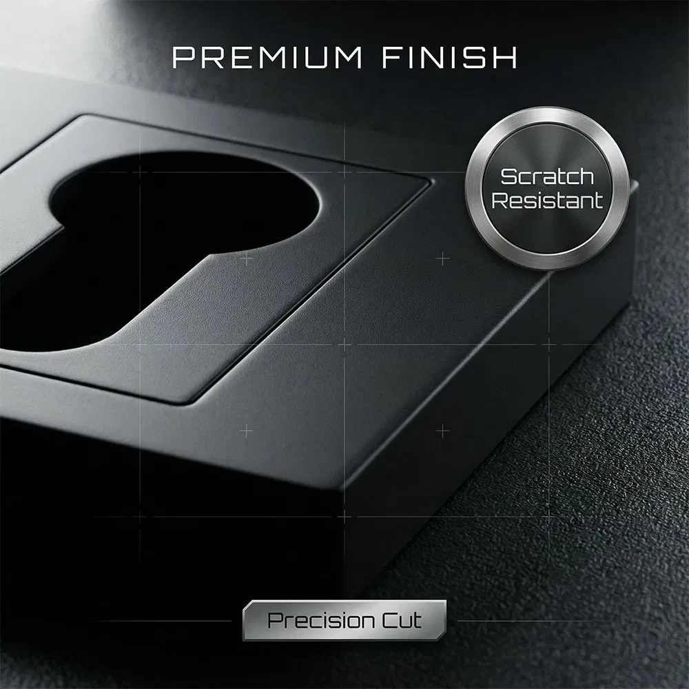 Zinc Alloy or Aluminum Square Rose Matt Black Escutcheon with Cylinder Key Hole