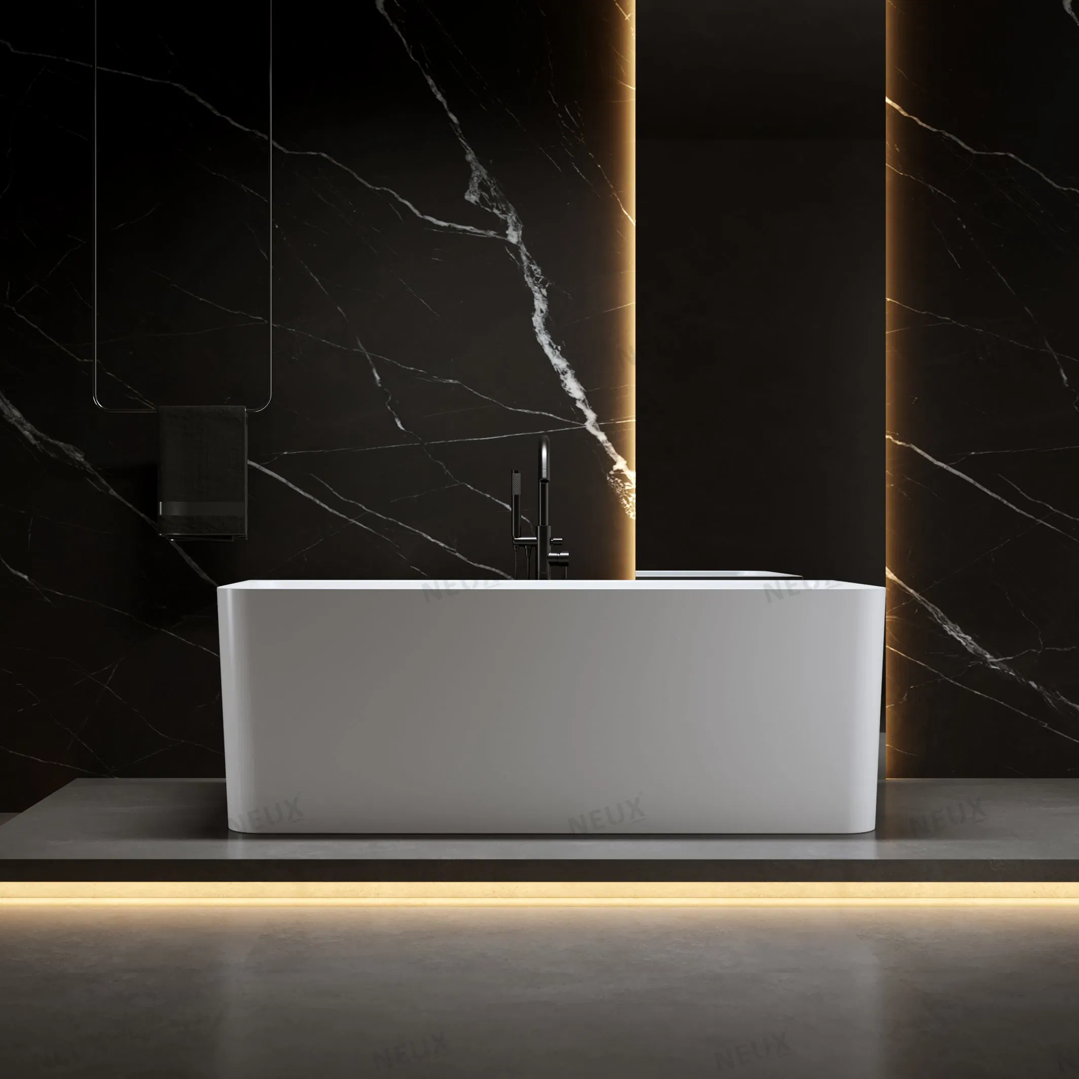 Акриловая ванна прямоугольная отдельностоящая LT-715