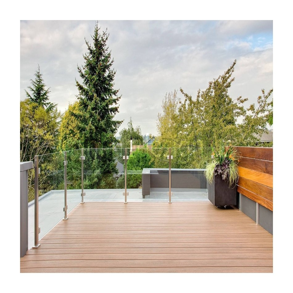 High End Balustrade Glass Style Frameless Glass Railing for Balcony