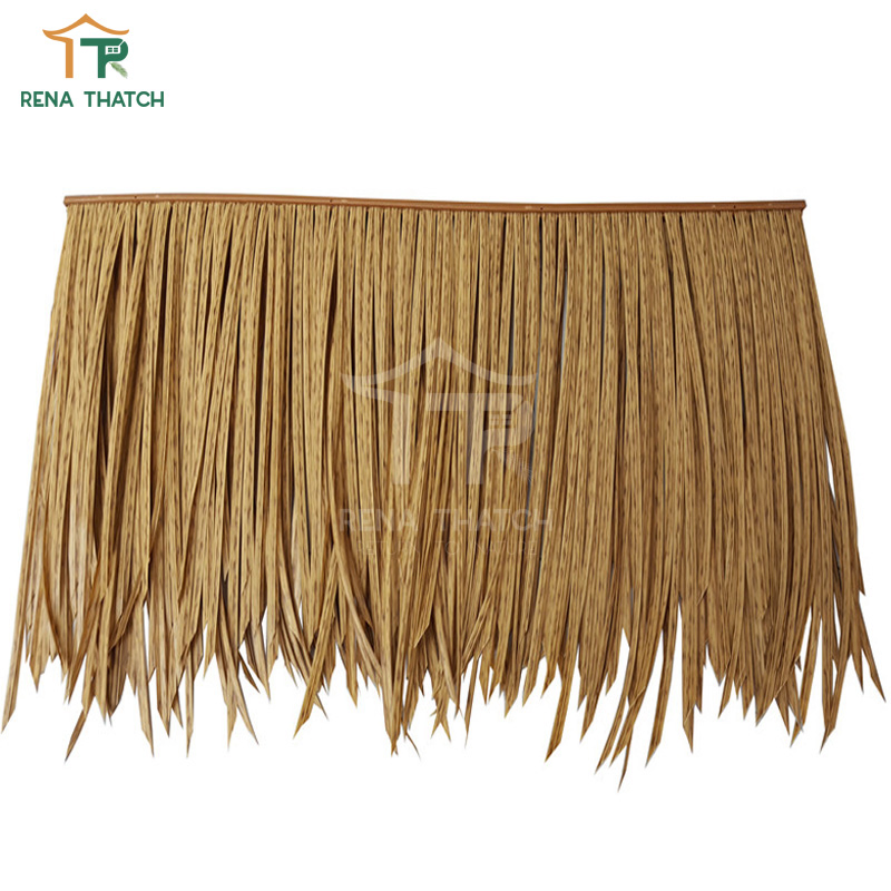 Popular Artificial Palm Tiki Thatch Roof Synthetic Bali Thatch with UV Protection