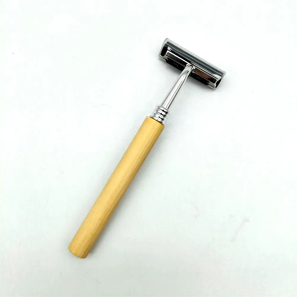 Hotel Supplies Bamboo Handle Safety Shaving Razors Biodegradable Natural Bamboo Razor