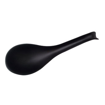 Black Mate Melamine Spoons Japanese Ramen Noodels Soup Bowl Serving Spoon