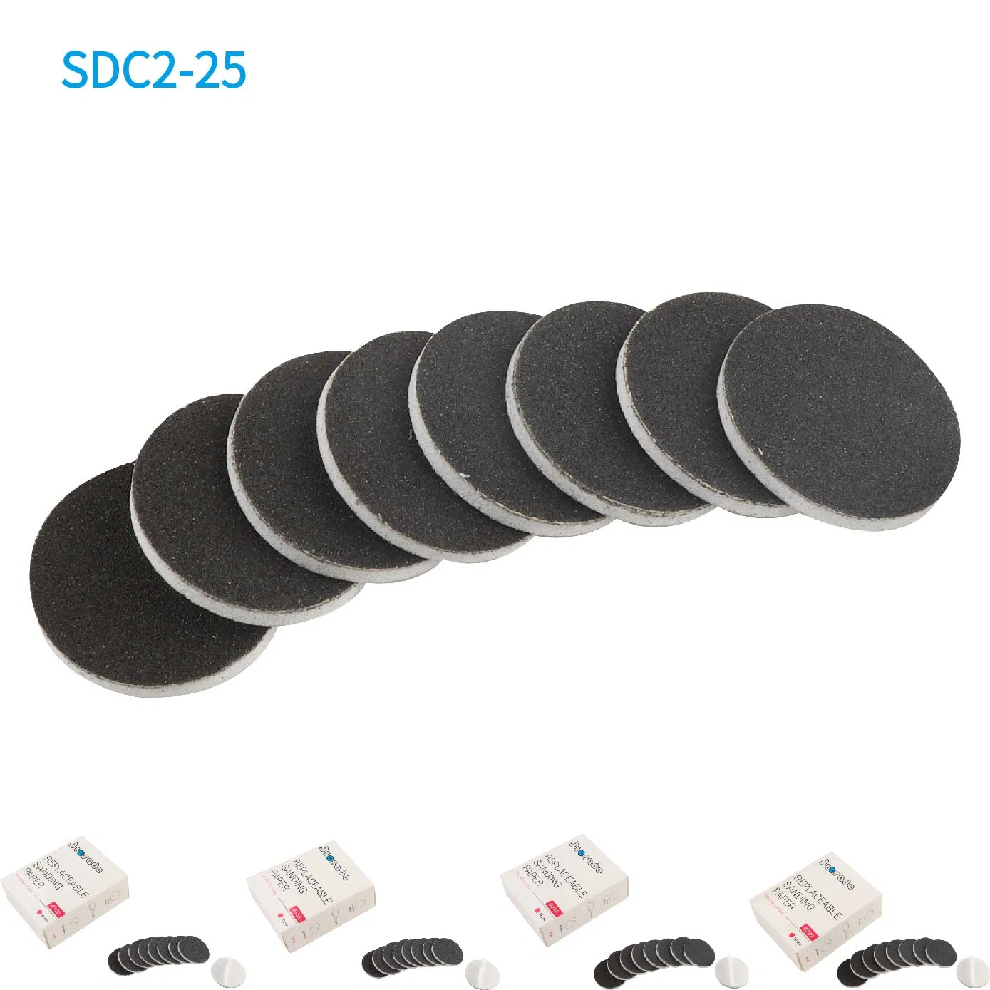 Sdc2-25 Pedicure Replaceable Adhesive Sanding Paper Disc Foam Buffer
