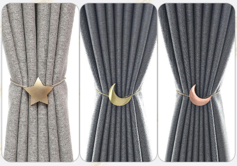 Decorative Star-Shaped Magnetic Curtain Tiebacks Curtain Clips Holder