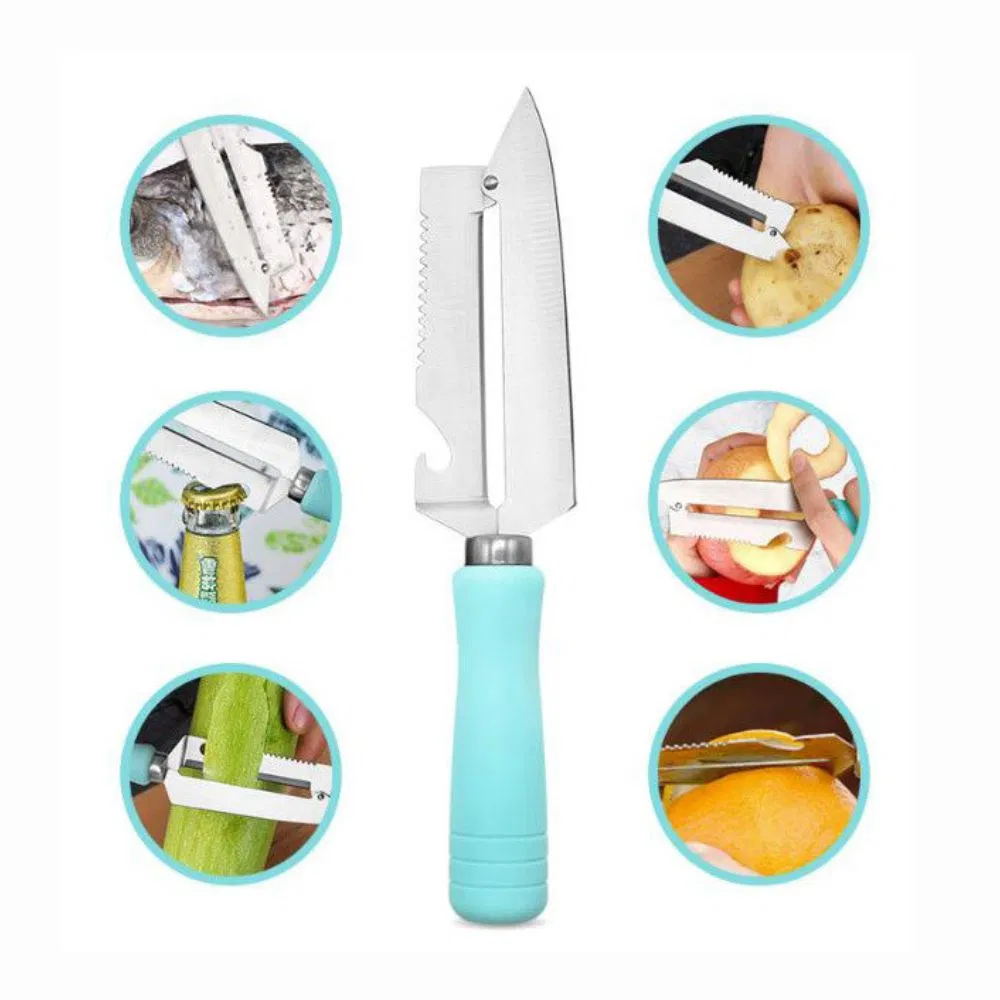 Multifunctional Peeler Knife Veggie Fruit Stainless Steel Slicing Bl12283