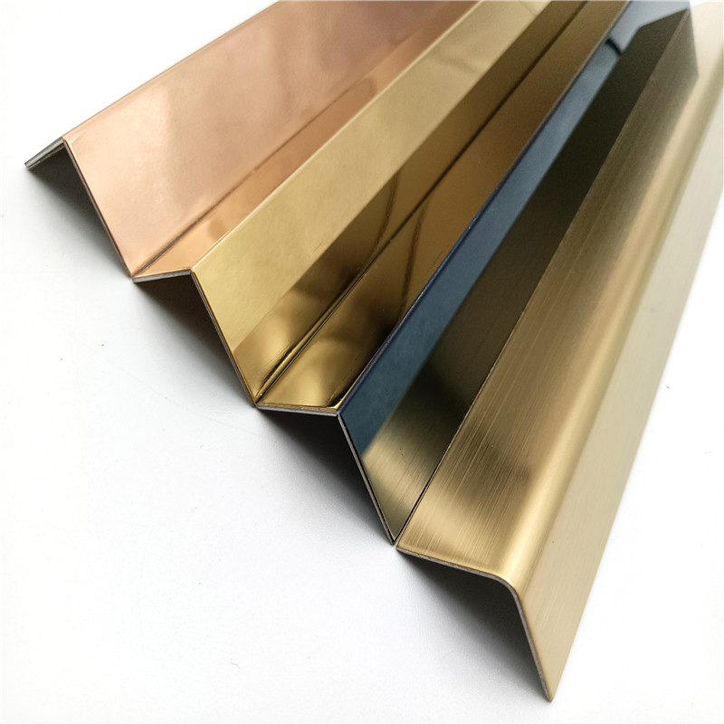 Decorative Color Metal L Shape Stainless Steel Tile Trim for Hotel