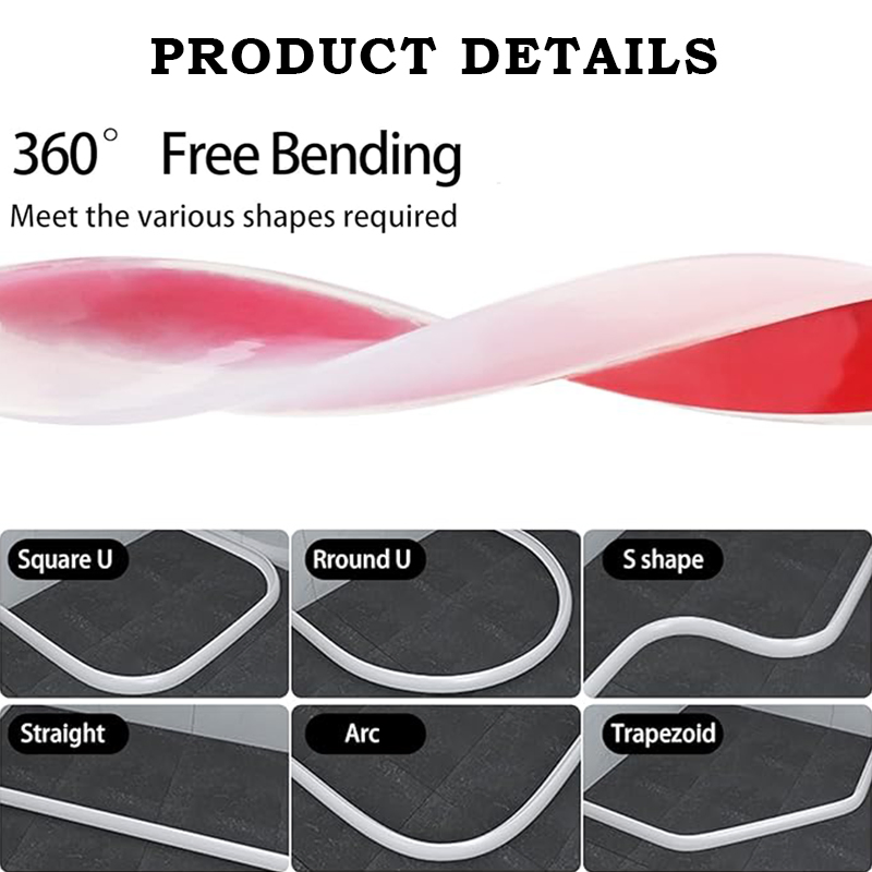 2 Inch 5cm Versatile Dynamic Silicone Shower Threshold Water Barrier