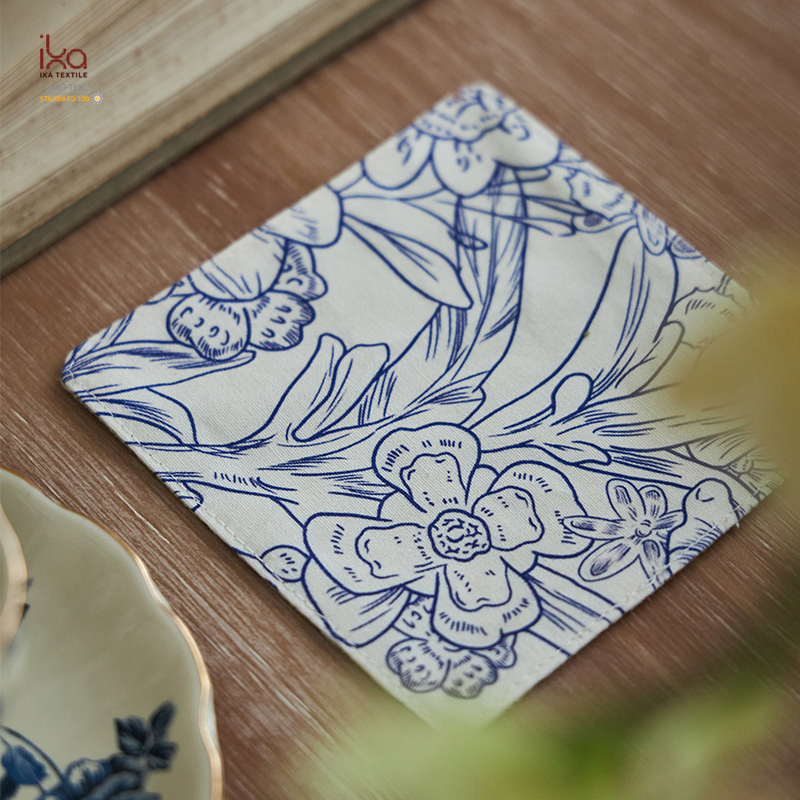 Natural Party Decorative Wholesale Table Personalized Color Embroidery Printed Custom Cotton Cocktail Napkin with Logo