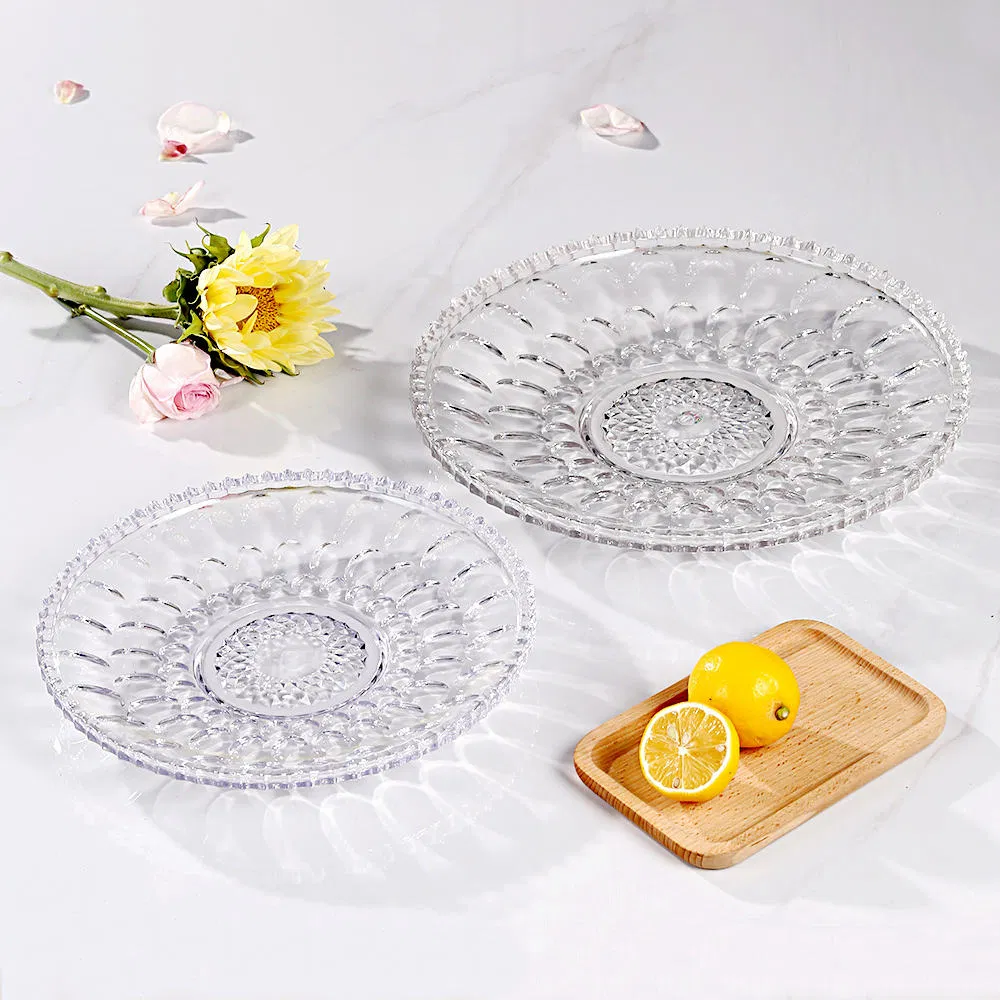 Plastic Fruit Bowl Intricate Durable Shatterproof Classic Raised Pedestal Style Fruit Plastic