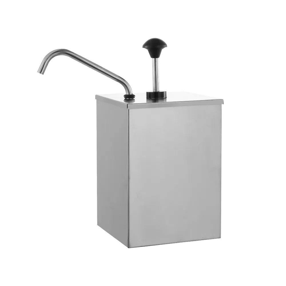 7 Quart Ketchup Dispenser Condiment Pump Station Stainless Steel Sauce Pump Dispenser