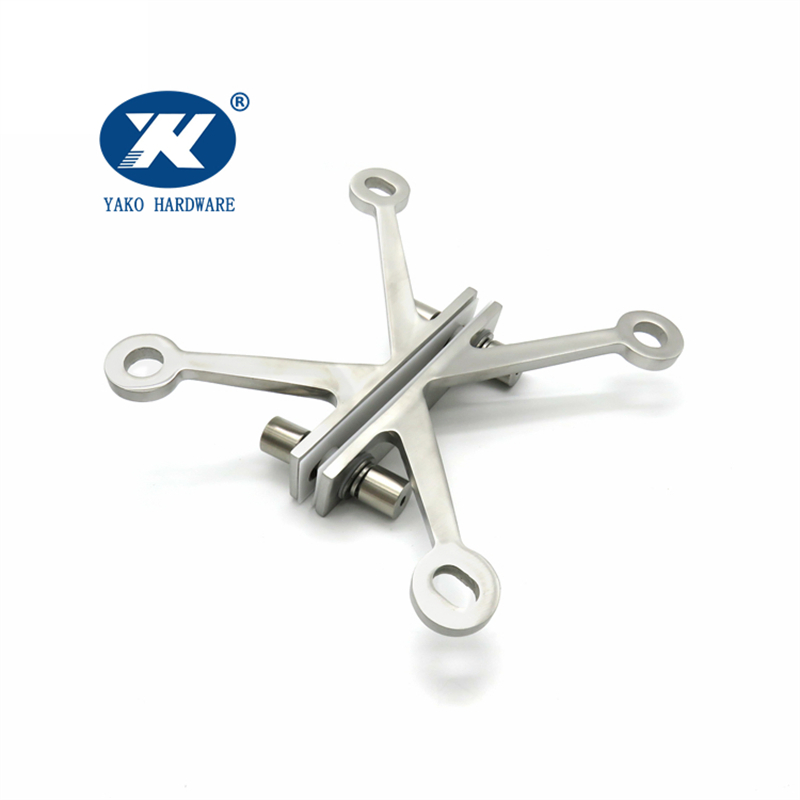 4 Arms Stainless Steel K Type Glass Fin Spider Fitting Spider Glass Accessories for Tempered Glass Railing