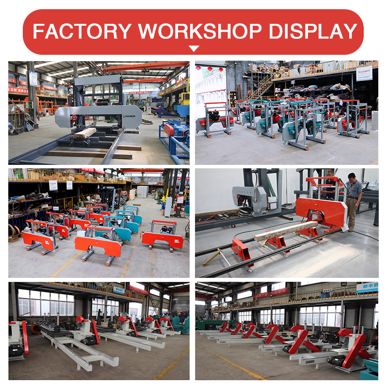 Ленточнопильный станок по дереву портативный дизельный горизонтальный