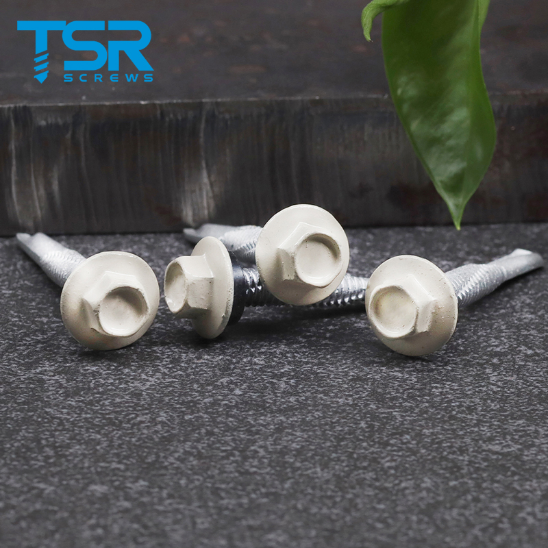 2 Inch No. 5 Ruspert Coloured Painted Steel Sheet Drilling Point Screw For Commercial Roofing