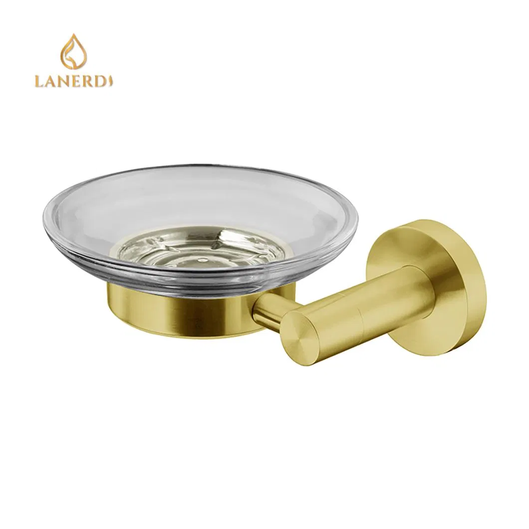 Мыльница из нержавеющей стали 304 с декором из стекла