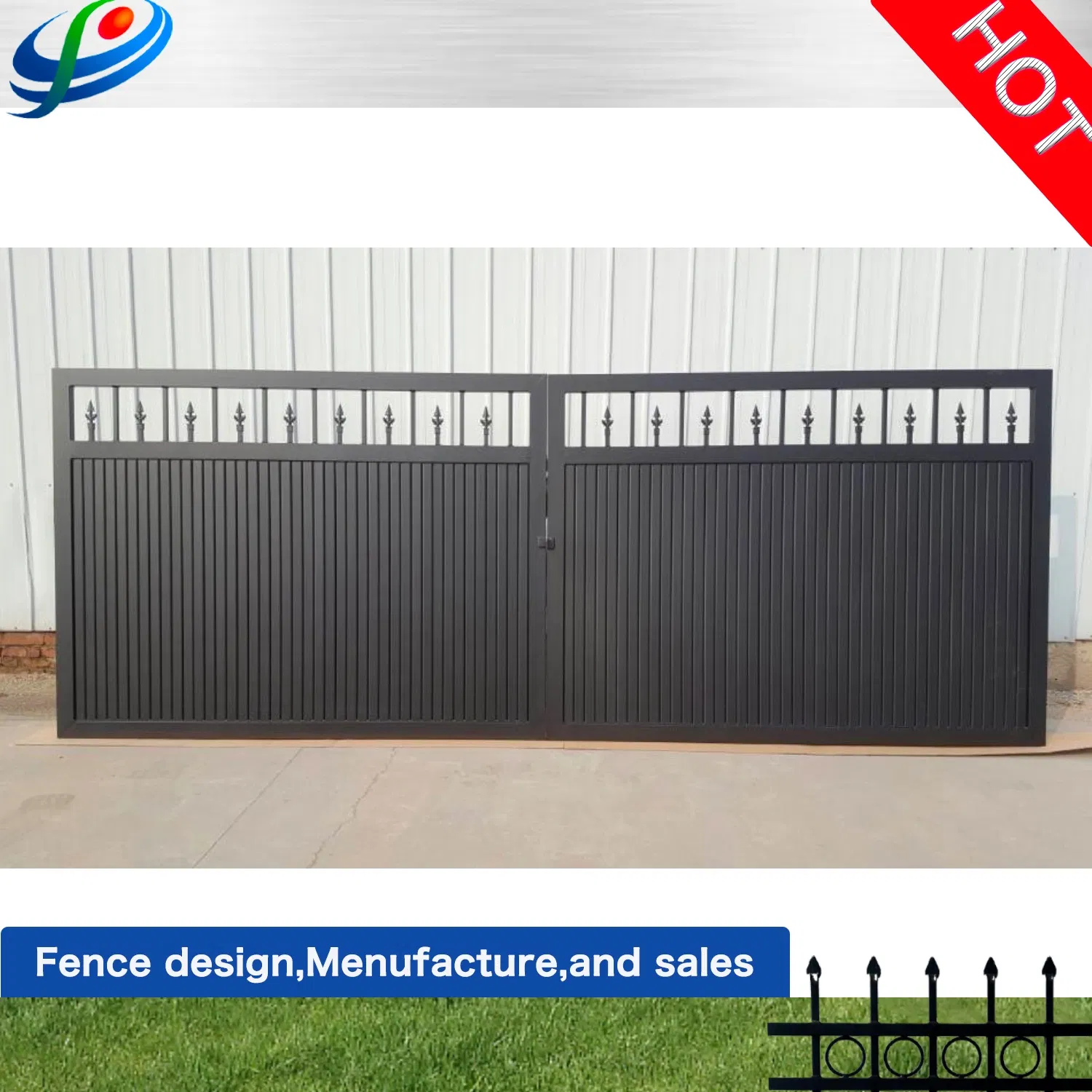 Factory Customized Aluminum Powder Coating/Wood Grain Slat Privacy Fence