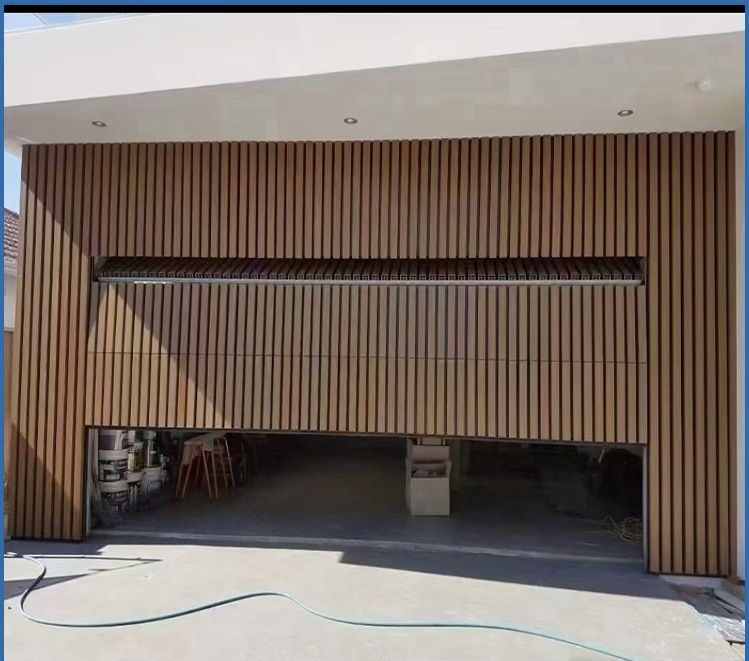 Custom Aluminum Alloy Invisible Grille Automatic Sectional Modern Electric Garage Door