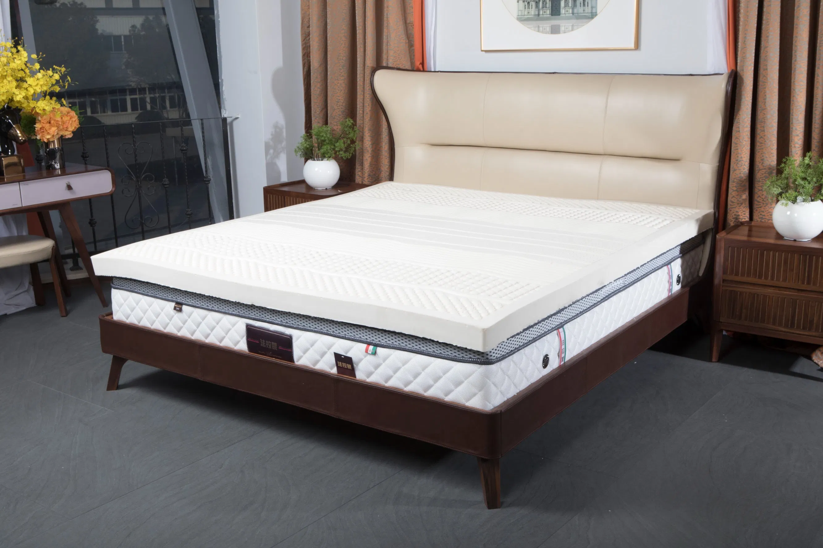 OEM/ODM King Size/Covers High Quality Latex Mattress