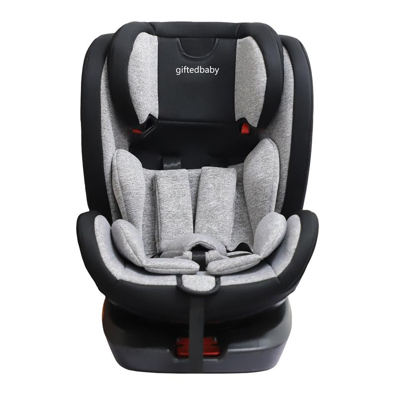 Black &amp; Grey ECE 360 Rotation Car Baby Safety Seat with Isofix System