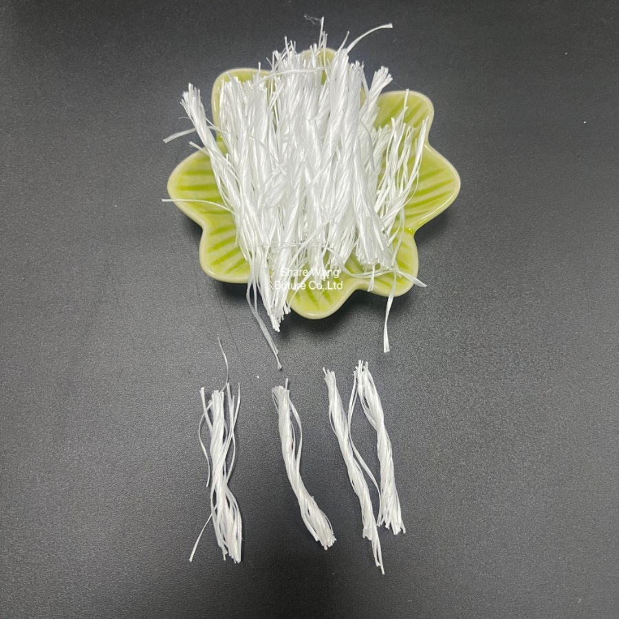 White, Grey 54mm Polypropylene Fiber Twisted Bundle for Industrial Floor