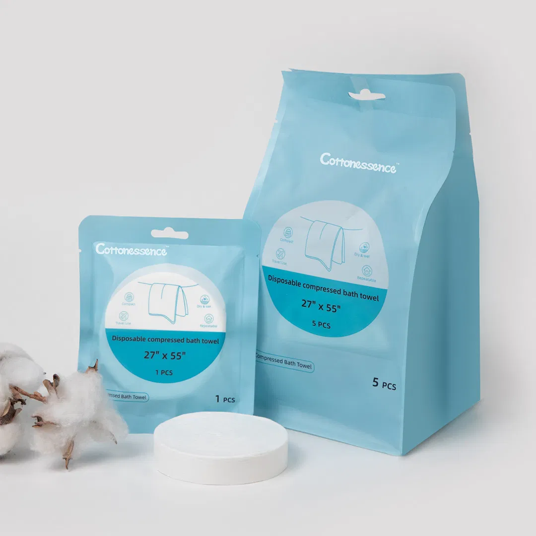 Hotel Big Size Travel Bath Towel Disposable Bath Towels White for Bathroom