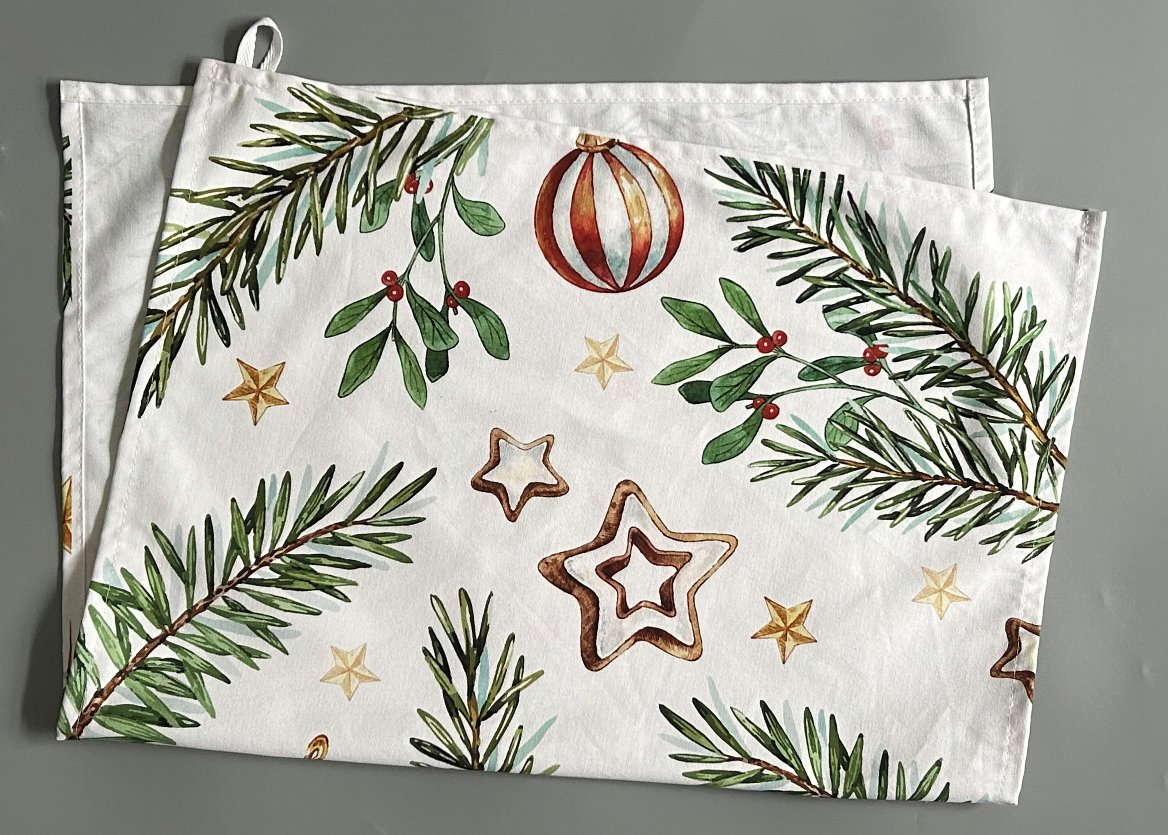 Popular Custom Digital Printed Christmas Tea Towels