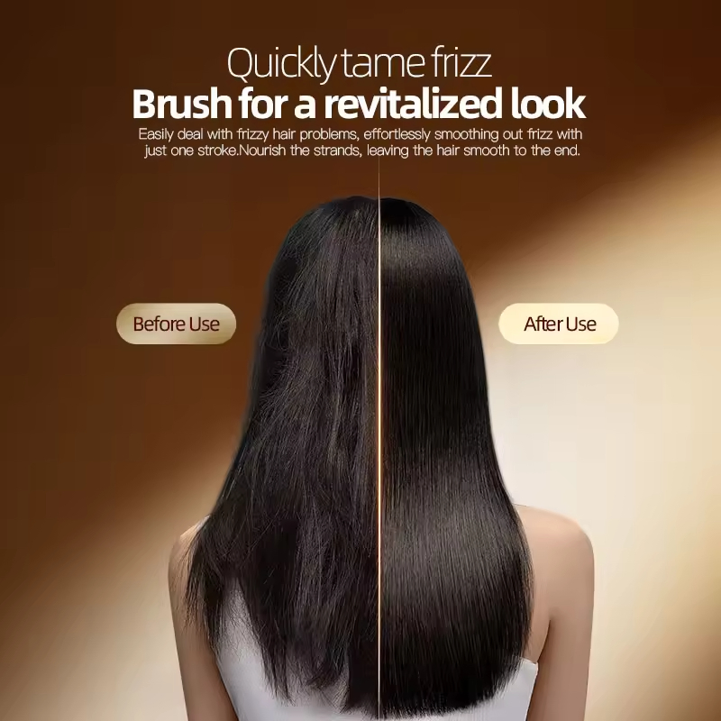 Factory Professional Hair Straightener Comb Electric Heating Straightener Comb Infrared Heated Ionic Brush