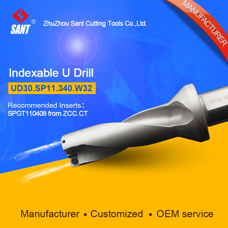 High Effiency Indexable Drlling Tools Ud30. Sp11.340. W32 From Zhuzhou Sant