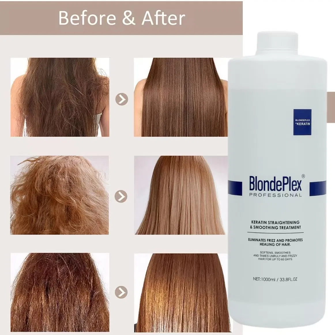Moisturizing Keratin Smoothing Treatment 4% Formaldehyde Hair Straightening Brazilian Keratin for Salon Use